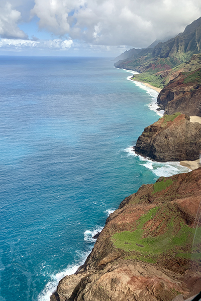 Napali Coast Kauai Hawaii aerial